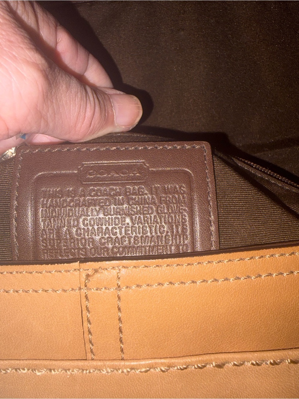 COACH Vintage Coach Soho British Tan Leather Flap Shoulder Bag Y2K Hobo Buckle - Picture 2 of 7